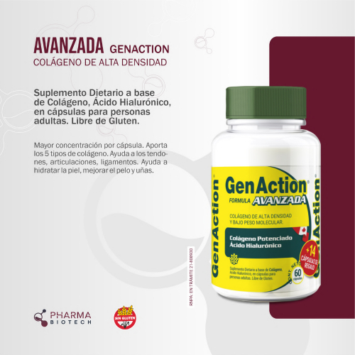 Genaction Colágeno Hidrolizado Fórmula Avanzada