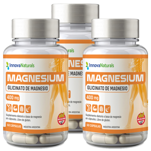 Pack 3 Innovanaturals Magnesium Glicinato De Magnesio