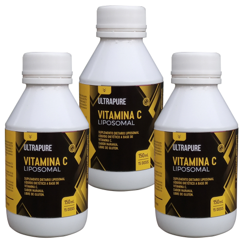 Pack 3 Ultrapure Vitamina C Liposomal Bebible