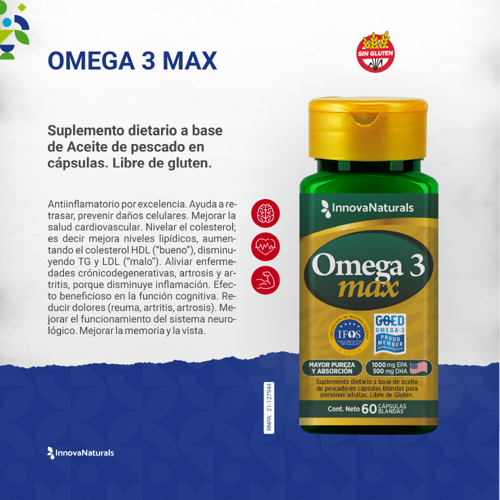 Pack 2 Innovanaturals Omega 3 Max Aceite De Pescado