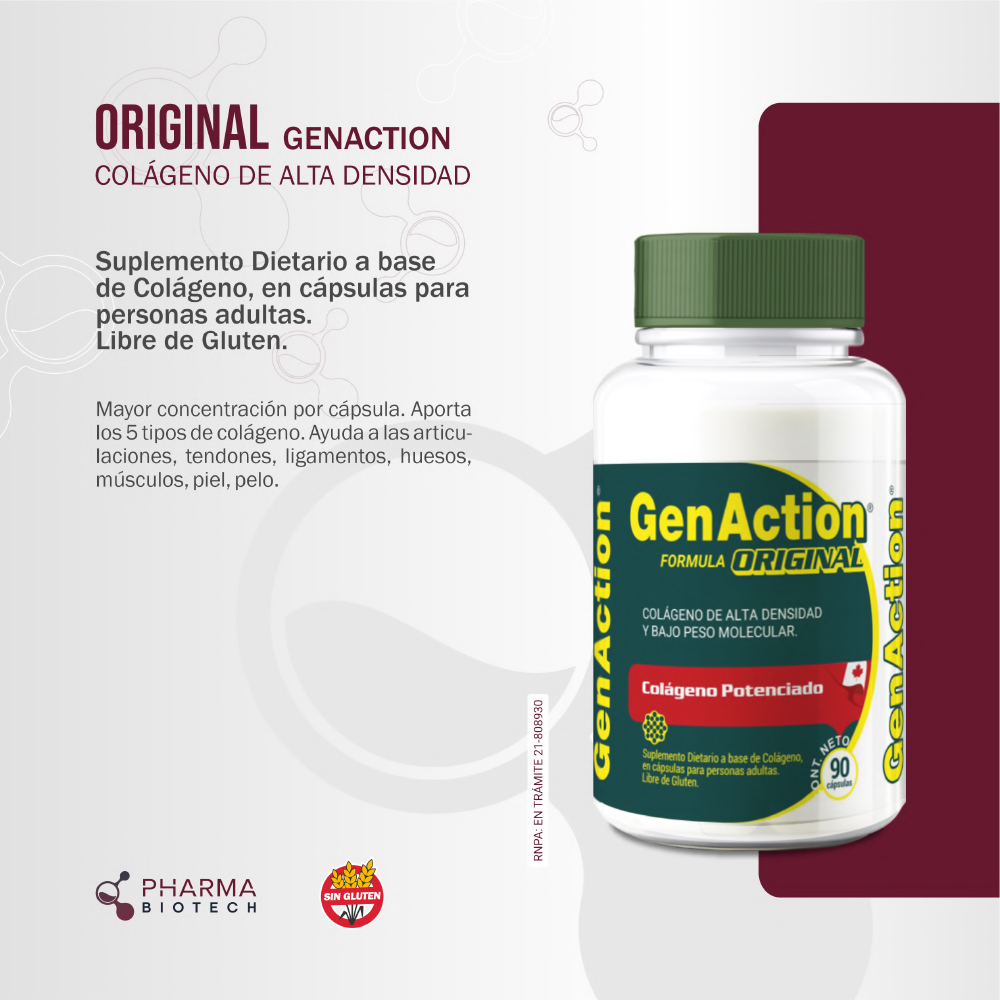 Pack 6 Genaction Colágeno Hidrolizado Fórmula Original