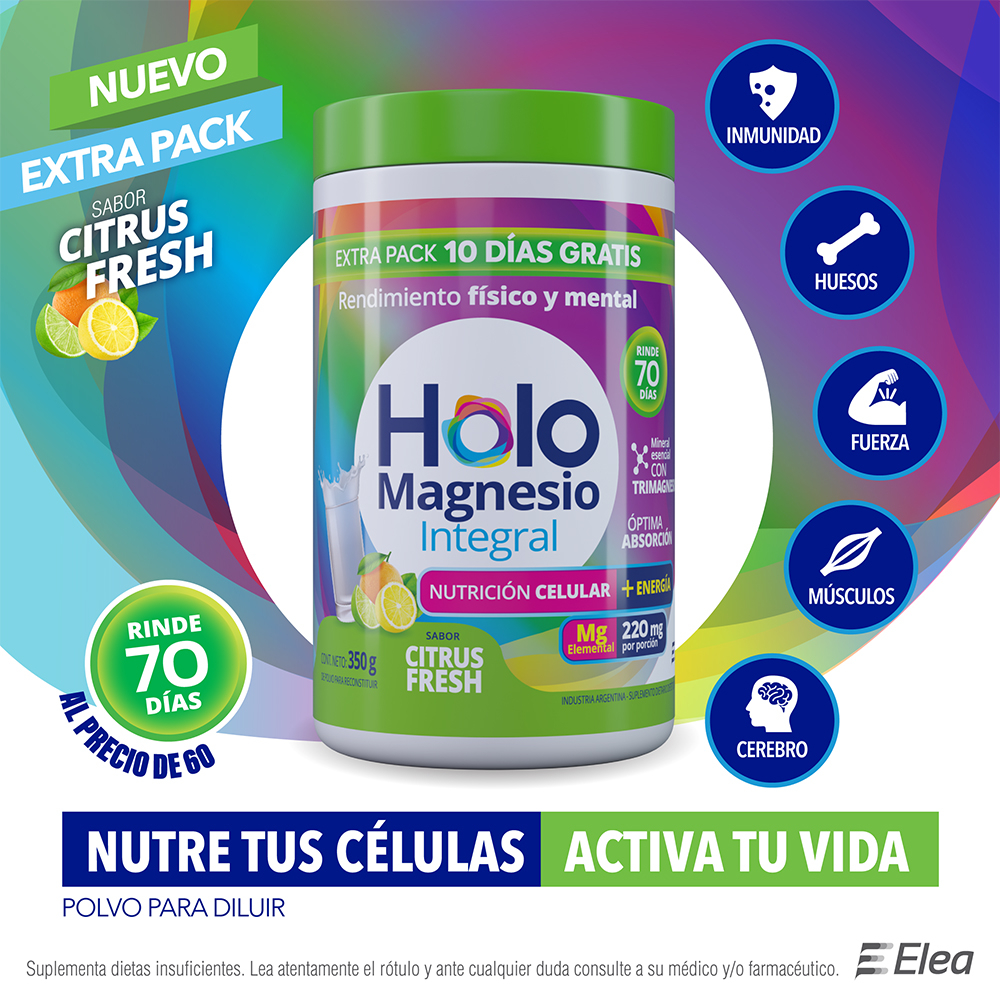 Pack 2 Holomagnesio Integral En Polvo X 350 Gramos