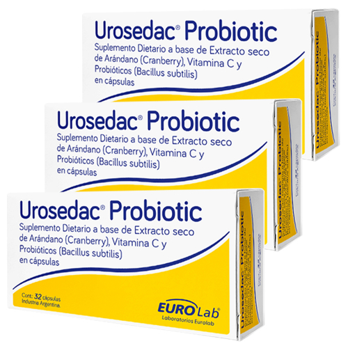Pack 3 Eurolab Urosedac Probiotic Suplemento Dietario