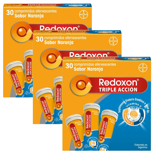 Pack 3 Redoxon Triple Acción X 30 Comprimidos