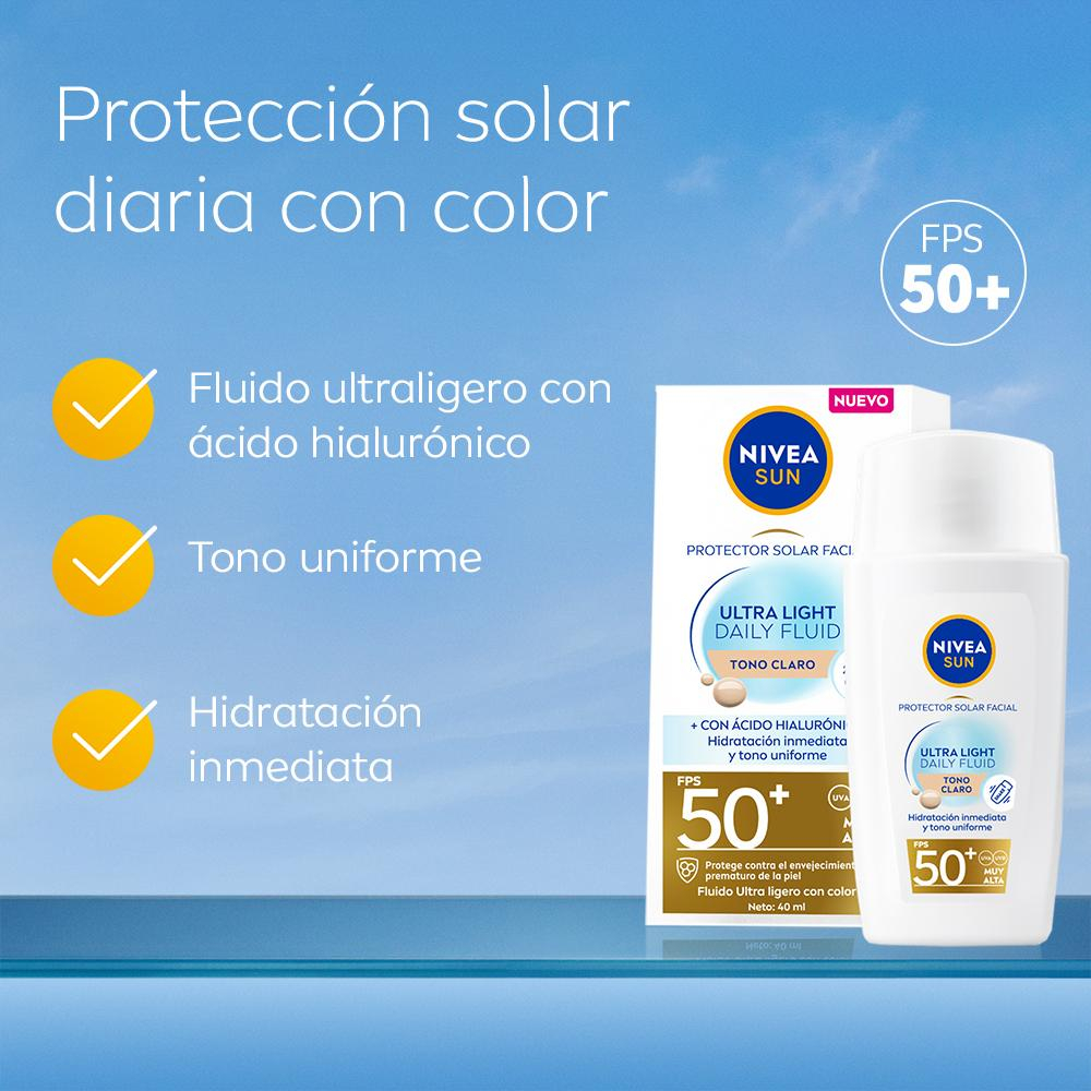 Nivea Sun Ultra Light Daily Fluid Protector Solar Facial Color