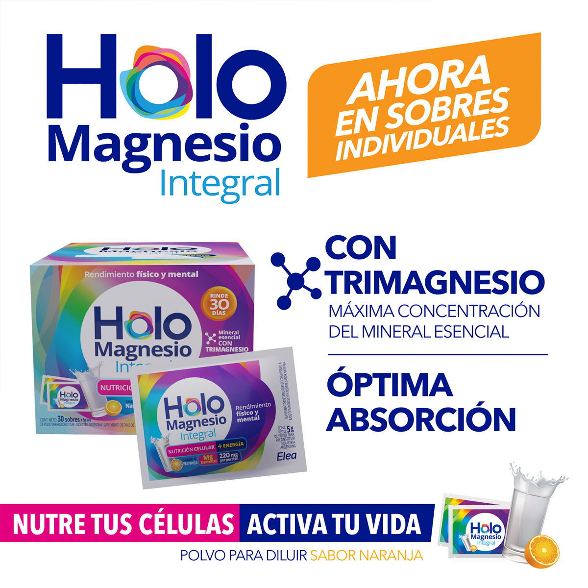 Pack 2 Holomagnesio Integral En Sobres