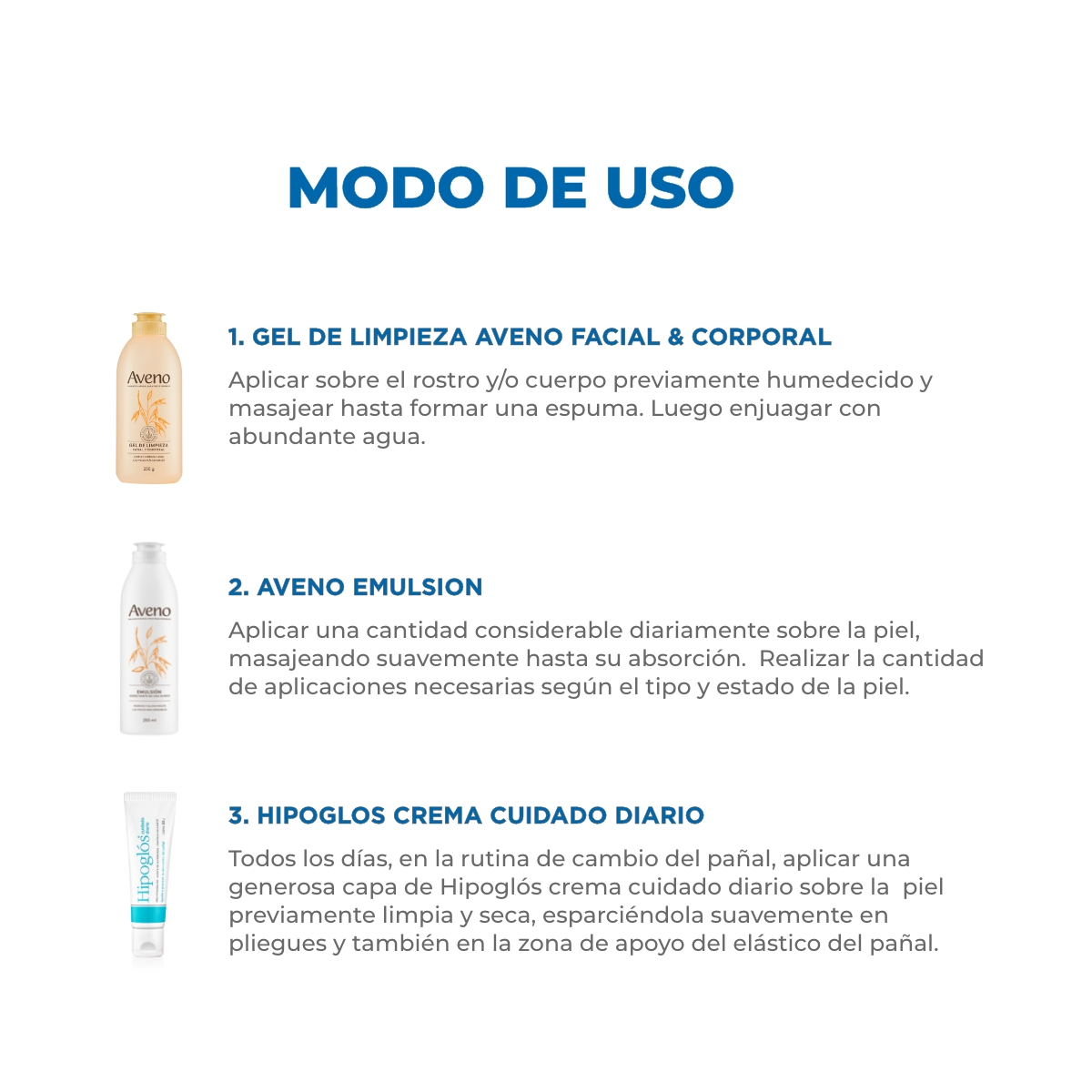 Hipoglós Combo Facial Y Corporal + Aveno