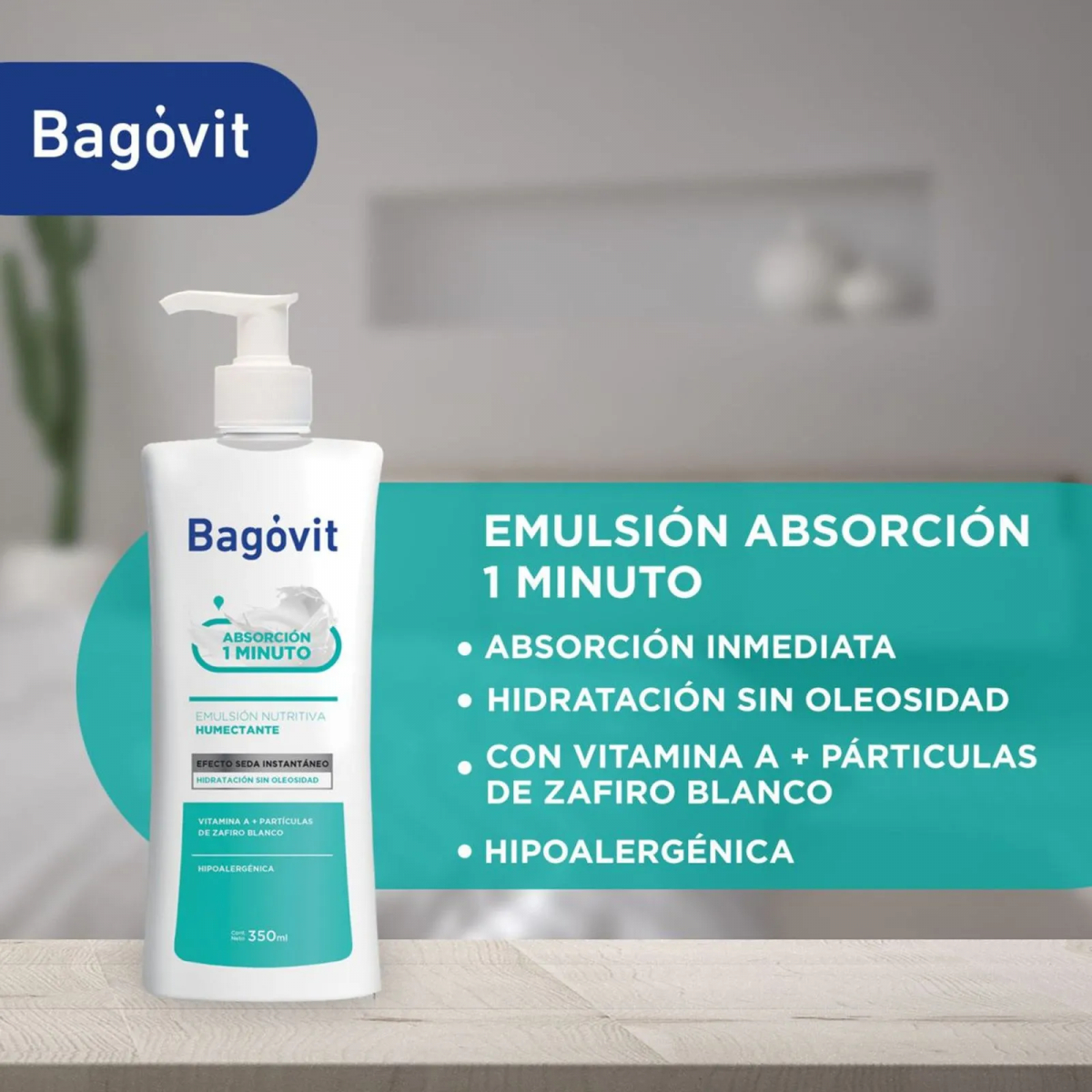 Bagóvit A Emulsión Cuidados Cotidianos Efecto Seda X 350ml