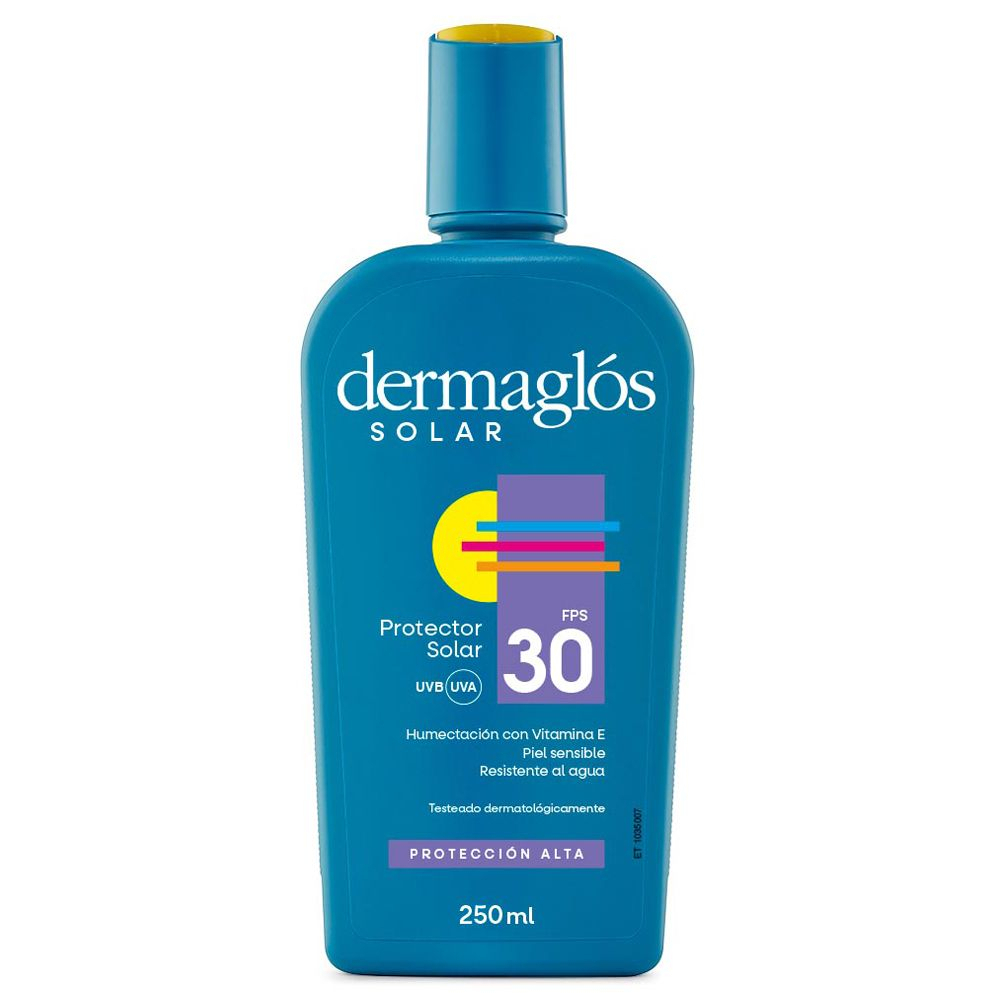 Dermaglós Protector Solar Emulsión Fps30 X 250ml Vto 9-26