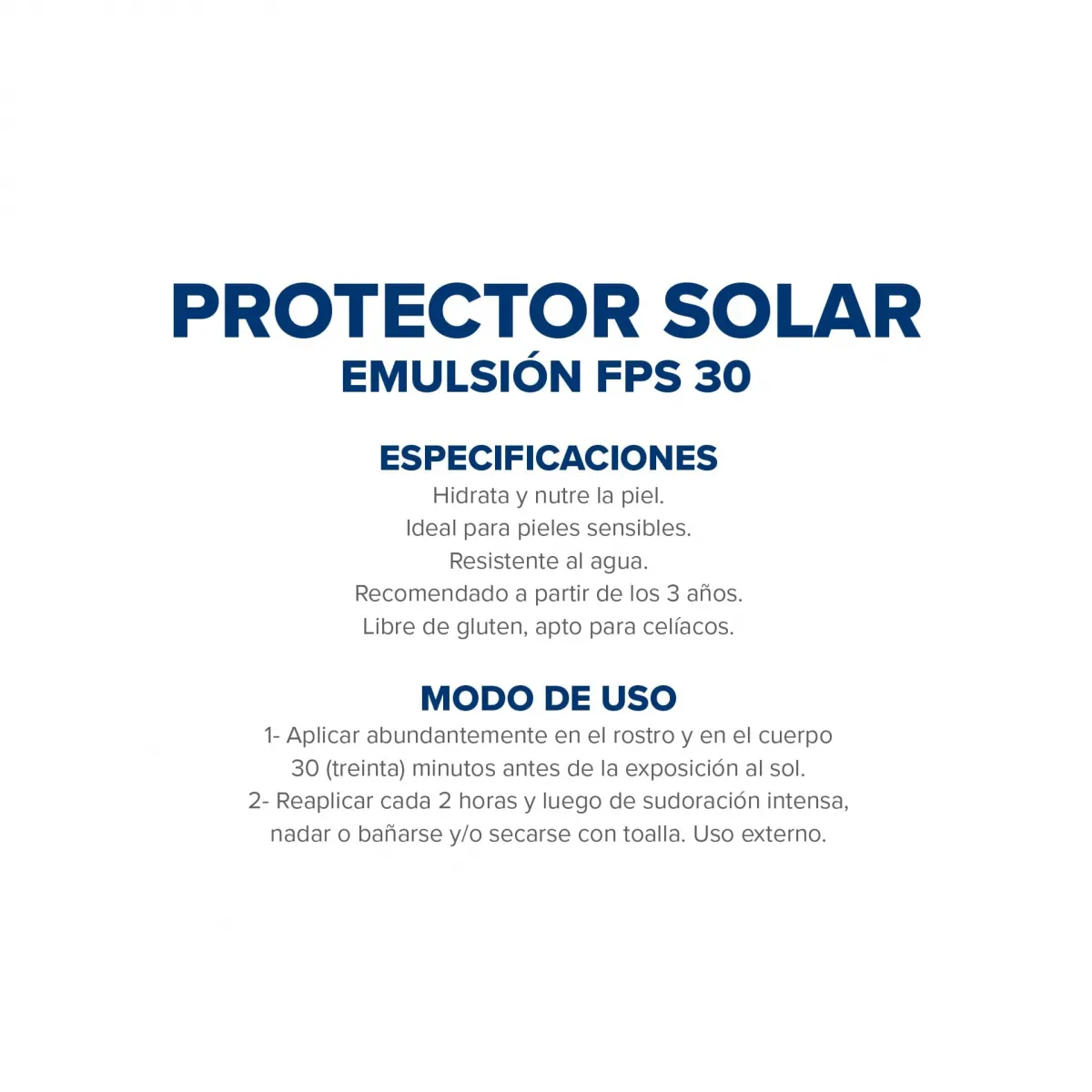 Dermaglós Protector Solar Emulsión Fps30 X 250ml Vto 9-26