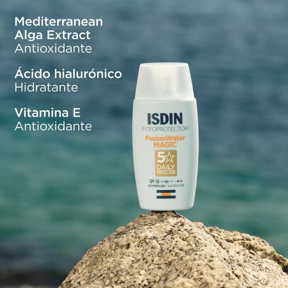 Pack 2 Isdin Fotoprotector Spf50 Fusion Water Magic 5 Stars + Regalo