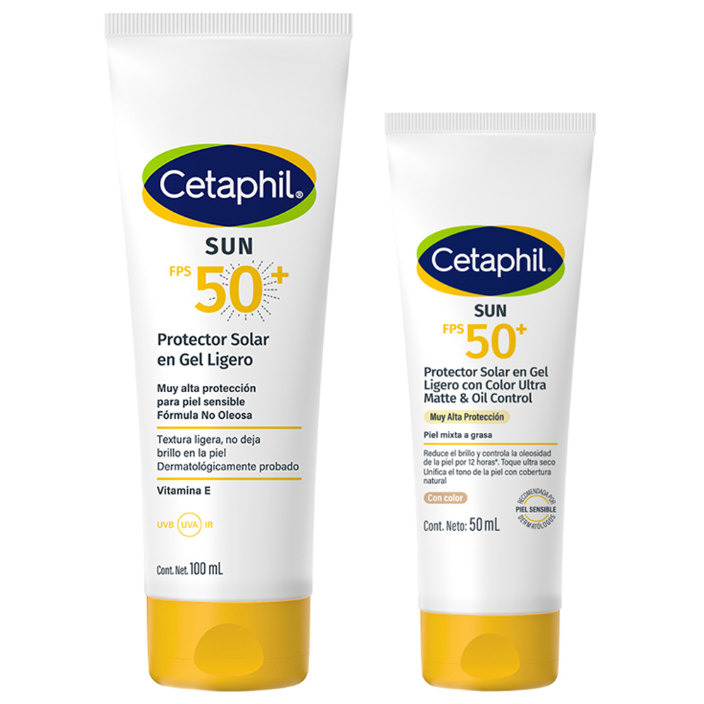 Cetaphil Combo Protección Solar Avanzada Fps 50 Con Color