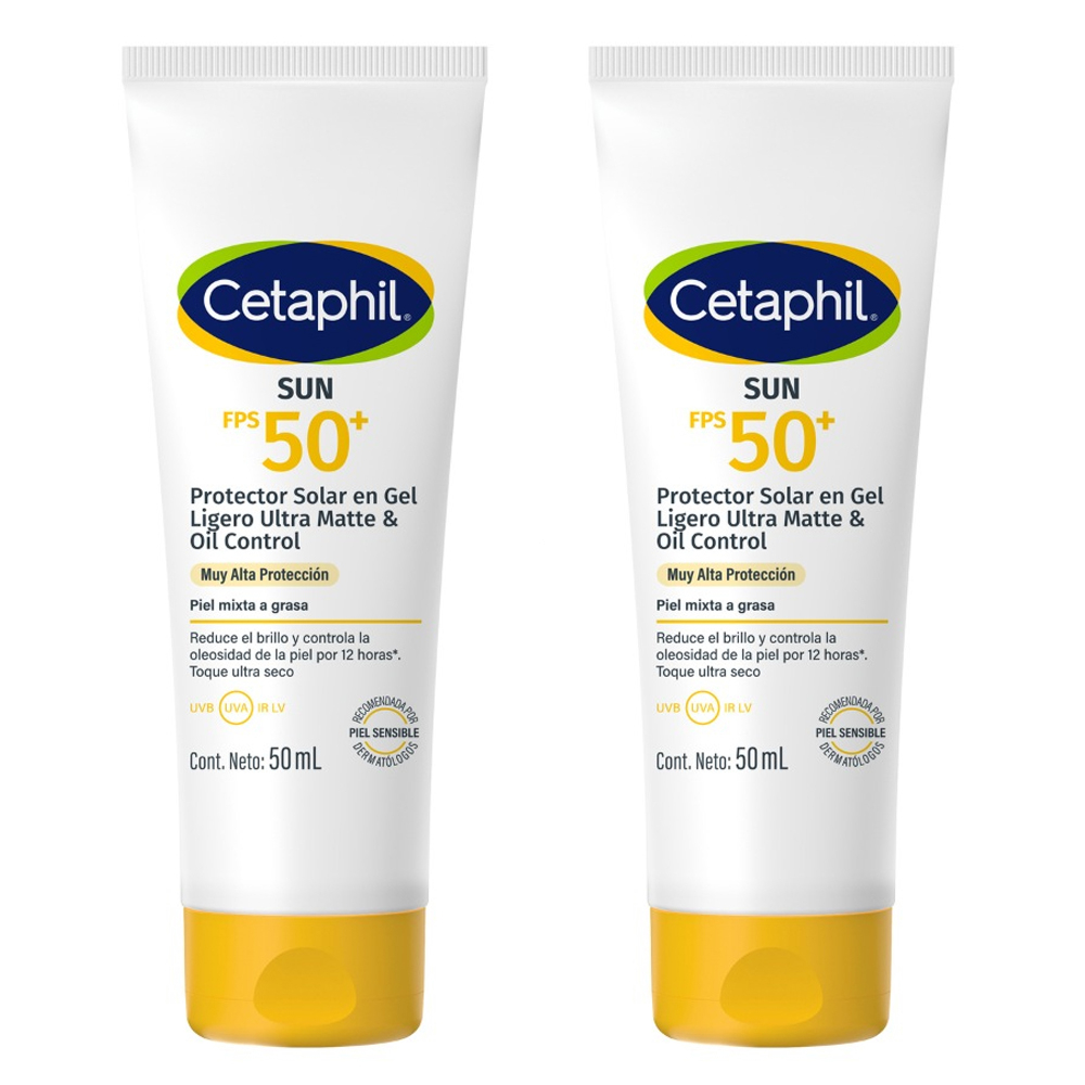 Pack 2 Cetaphil Sun Oil Control Fps50 Sin Color