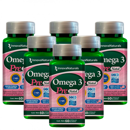 Pack 6 Innovanaturals Omega 3 Pre Natal