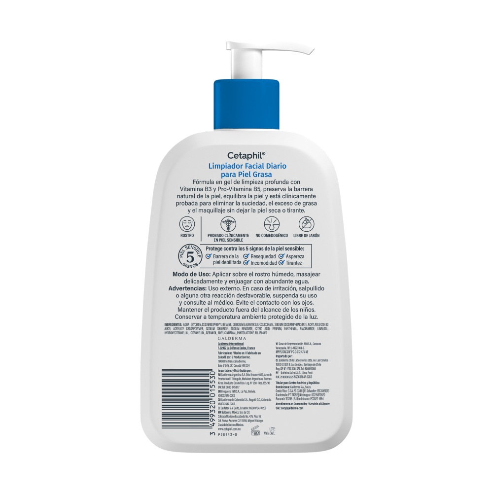 Cetaphil Loción Limpiadora Facial Pieles Mixtas A Grasas