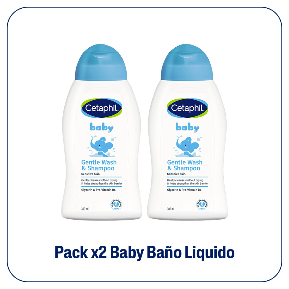 Pack 2 Cetaphil Baby Baño Lí­quido Y Shampoo