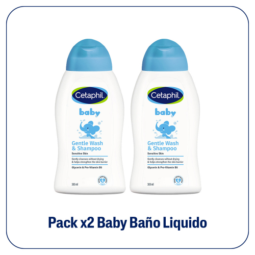 Pack 2 Cetaphil Baby Baño Lí­quido Y Shampoo
