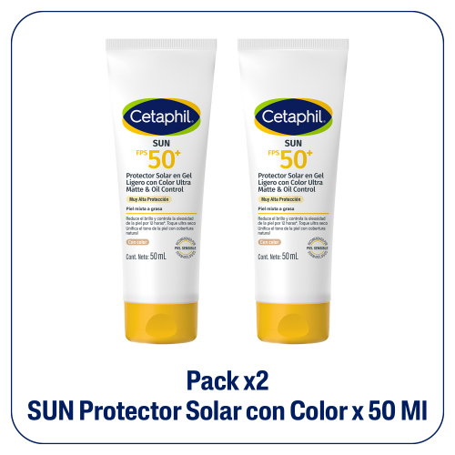 Pack 2 Cetaphil Sun Protector Solar Con Color