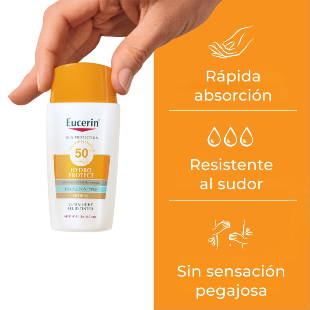 Eucerin Hydro Fluid Facial Fps50+ Protector Solar Color