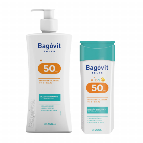 Combo Bagovit Solar Fps50 Emulsión Adultos Y Niños