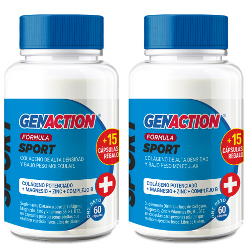 Pack 2 Genaction Sport Colágeno Hidrolizado