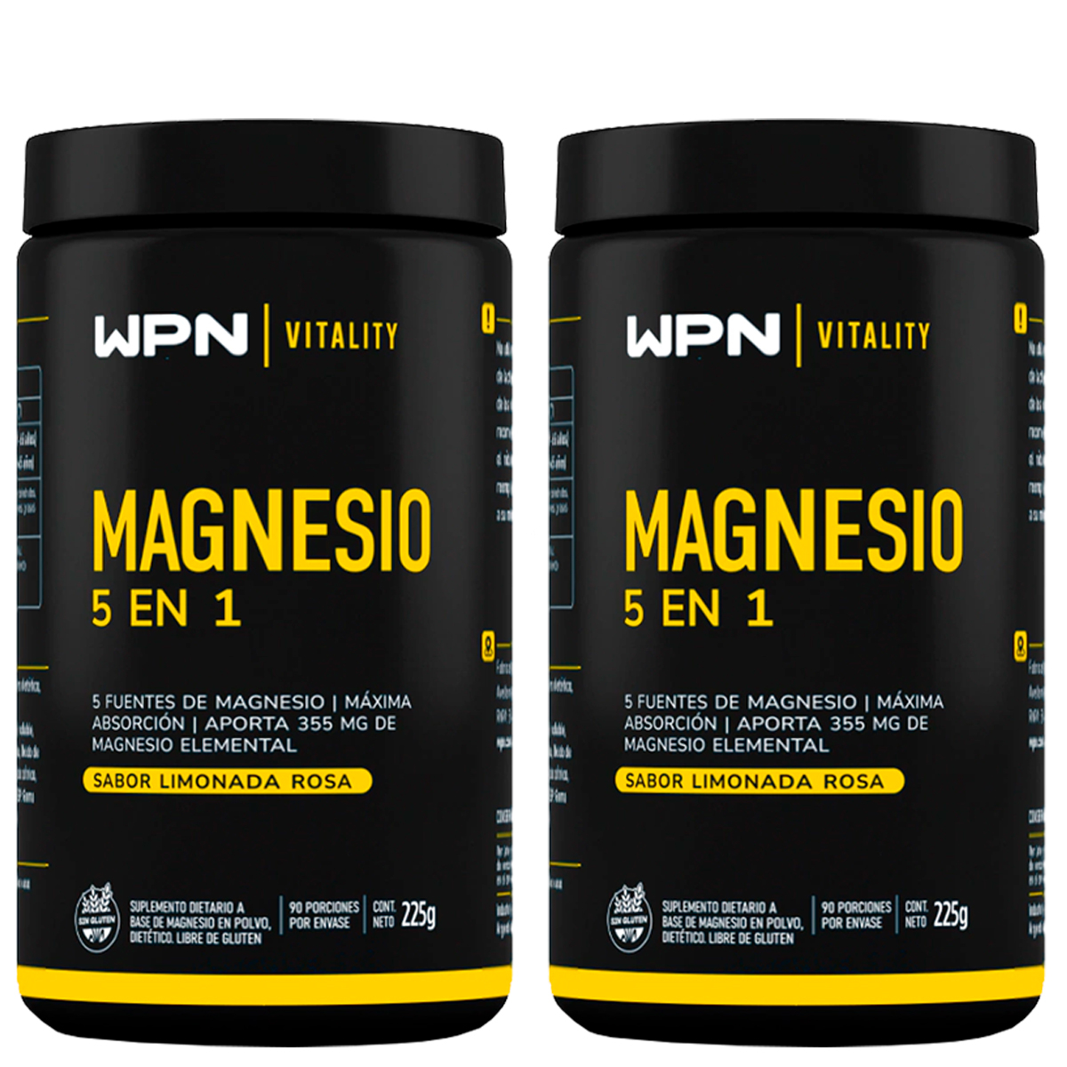Pack 2 Wpn Vitality Magnesio 5 En 1 Polvo