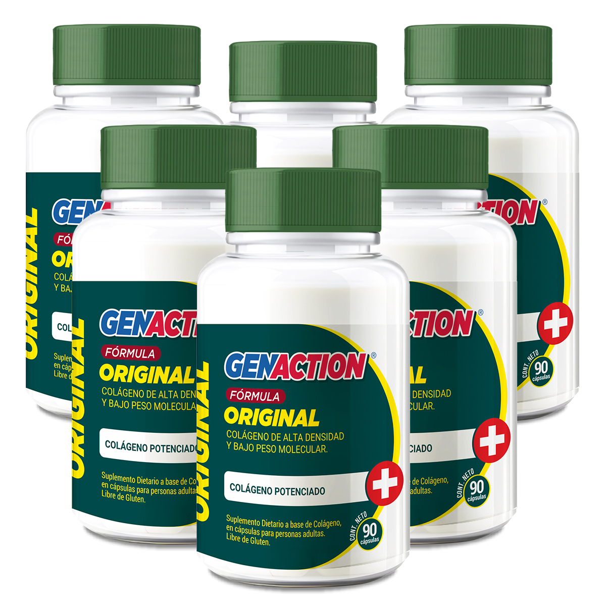 Pack 6 Genaction Colágeno Hidrolizado Fórmula Original
