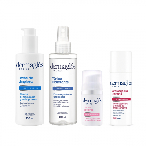 Rutina Dermaglós Facial Piel Enrojecida + Serum Ectoína