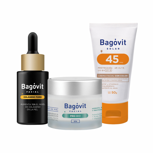Rutina Bagovit Facial Antiarrugas De Día Y Protección Solar