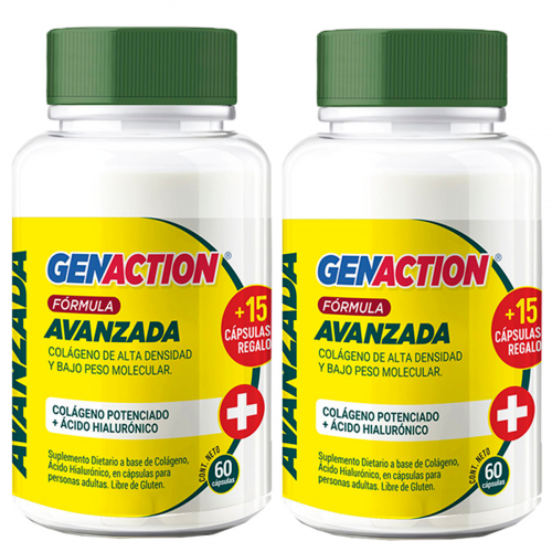 Pack 2 Genaction Colágeno Hidrolizado Fórmula Avanzada
