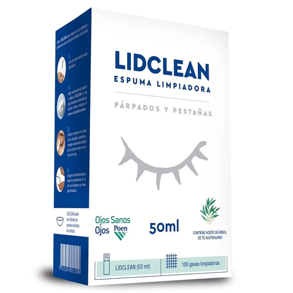 Pack 3 Lidclean Espuma De Limpieza Párpados Y Pestañas
