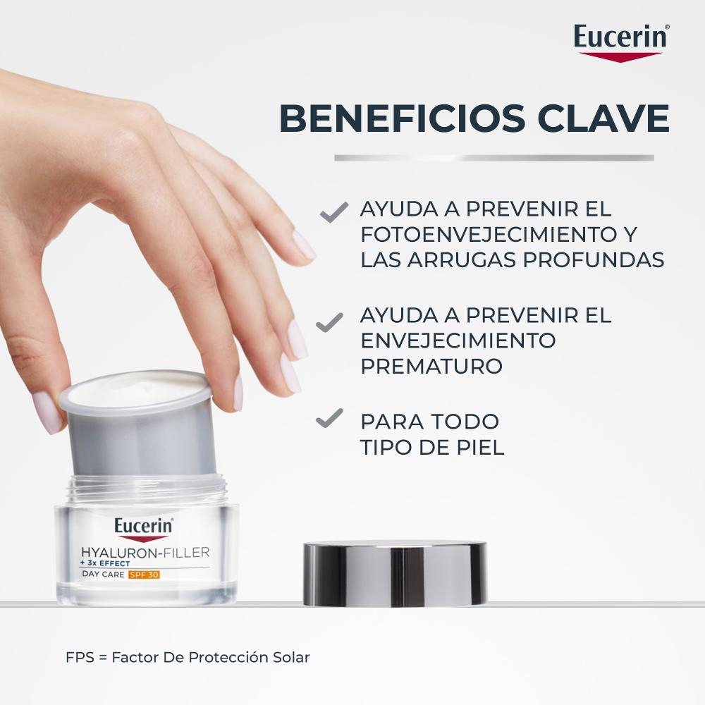 Eucerin Hyaluron Filler 3x Effect Crema Antiarrugas De Día Fps 30 Refill