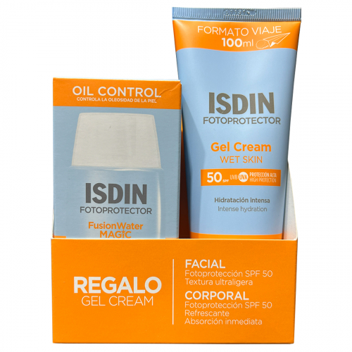 Combo Isdin Fotoprotector Fps50 Fusion Water Magic + Gel Cream