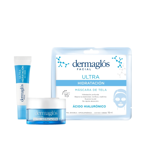 Dermaglós Combo Facial Ultra Hidratación + Máscara De Tela
