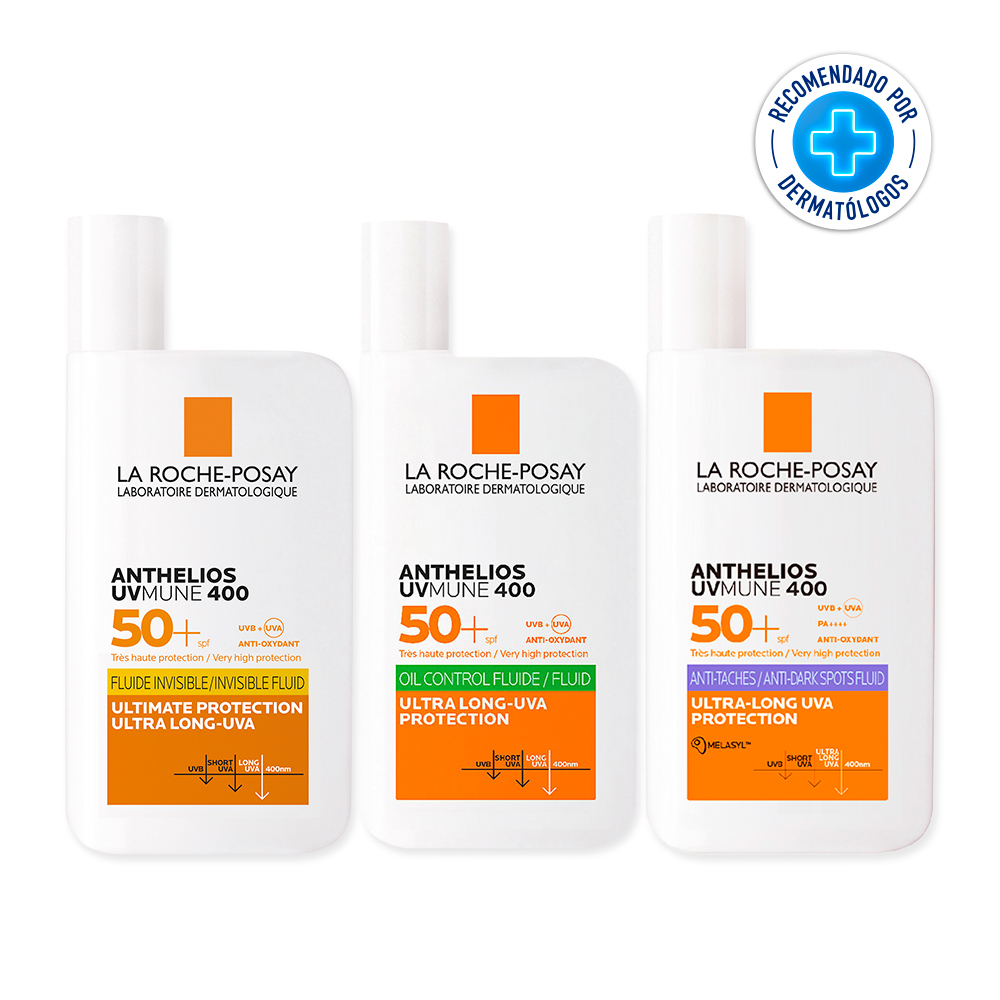 Combo La Roche Posay Anthelios Fluido + Antimanchas + Oil Control