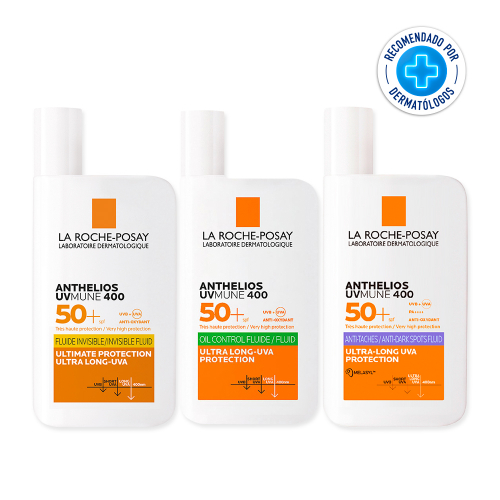 Combo La Roche Posay Anthelios Fluido + Antimanchas + Oil Control