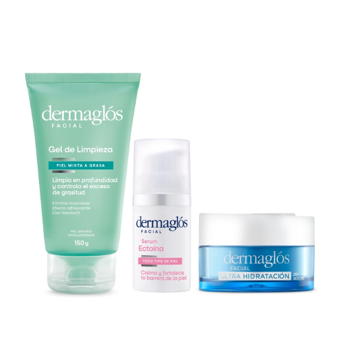 Rutina Dermaglós Limpieza E Hidratación + Serum Ectoína