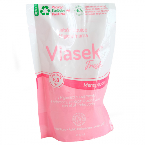 Viasek Fresh Jabón Líquido íntimo Ph 6.8 Refill