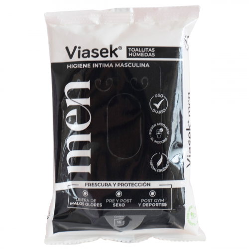 Viasek Men Toallitas Higiene Intima Sobres