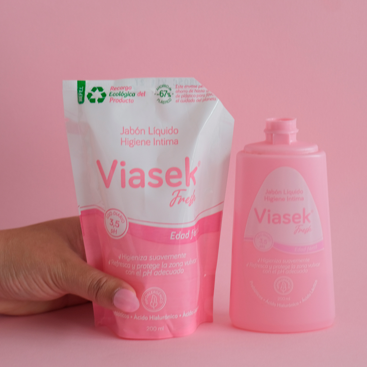 Viasek Fresh Jabón Líquido Intimo Ph 3.5 Refill