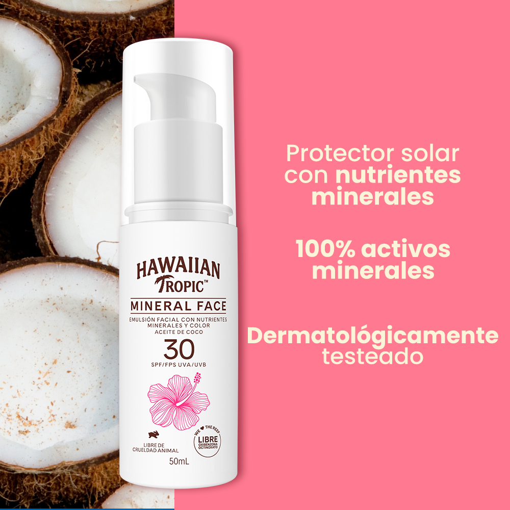 Hawaiian Tropic Mineral Face Color Fps30