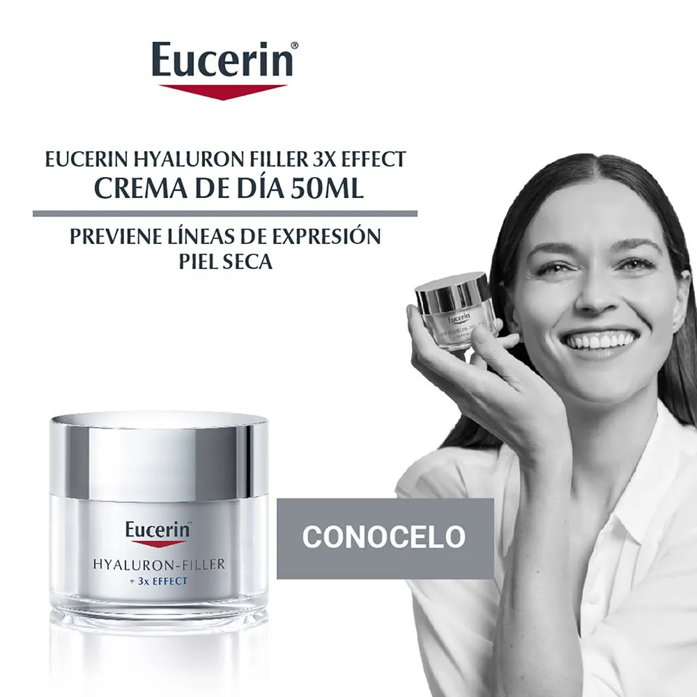 Eucerin Hyaluron Filler 3x Effect Crema Antiarrugas De Dí­a