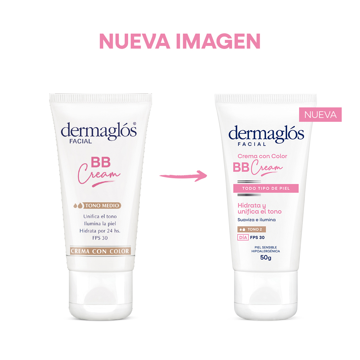 Dermaglós Facial Bb Cream Con Fps30 Color