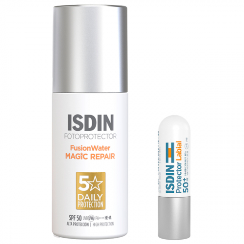 Combo Isdin Protección Solar Antiage Facial Y Labial Fps50