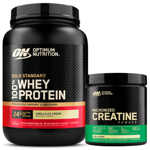 Combo Optimum Nutrition Gold Whey Protein Vainilla + Creatina Powder