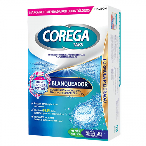 Corega Tabs Blanqueador X 30 Tabletas