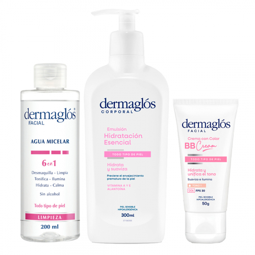 Dermaglós Combo Limpieza Hidratación Profunda Tono 1