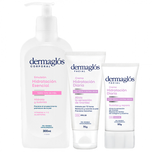 Dermaglós Rutina Completa Hidratación Facial Y Corporal