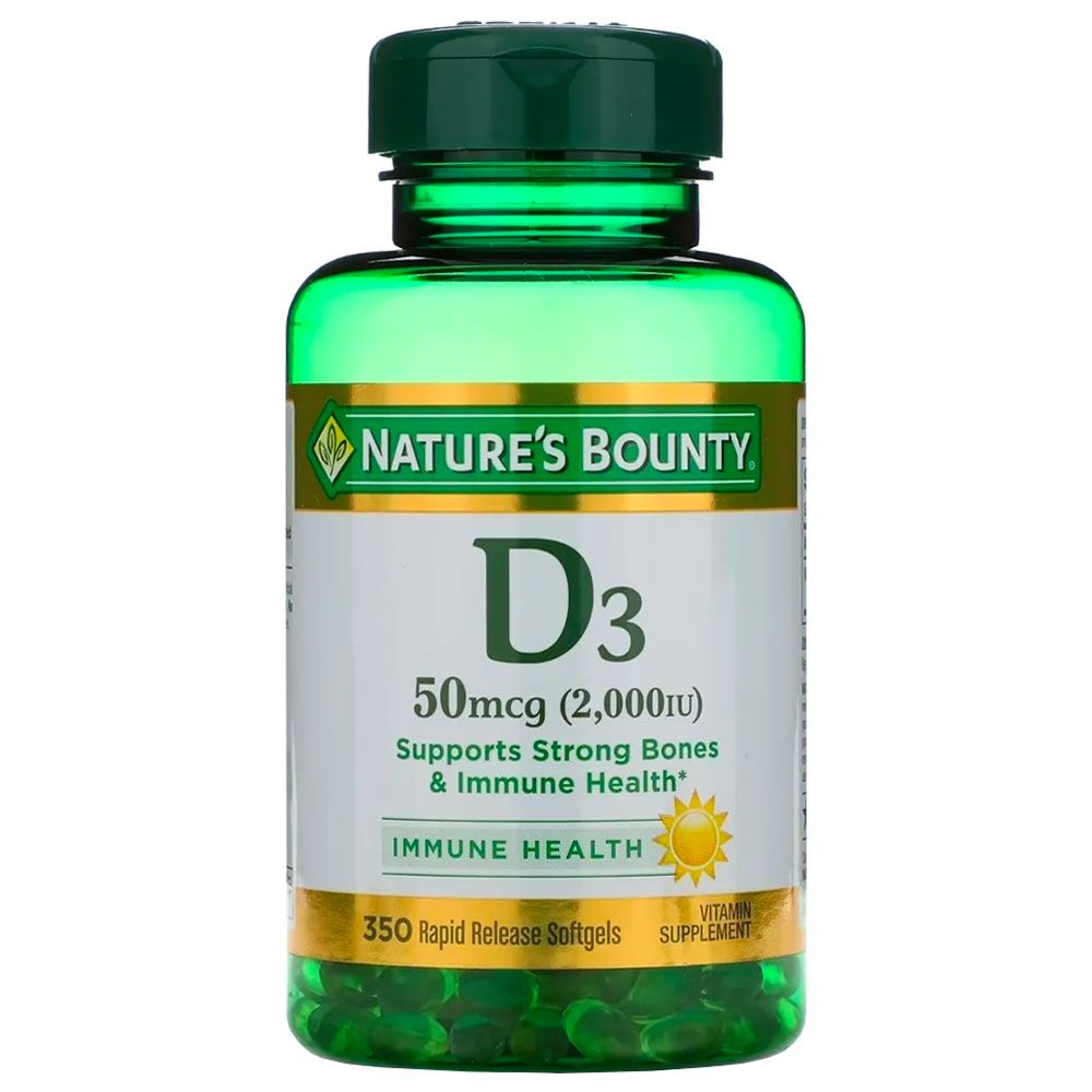 Natures Bounty Vitamina D3 X 350 Cápsulas Vto 6-26