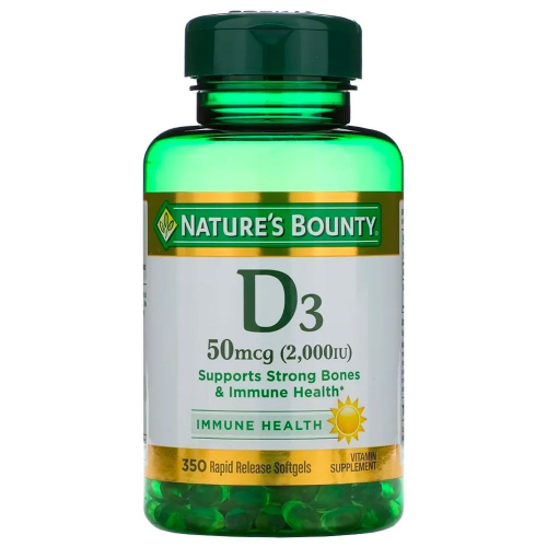 Natures Bounty Vitamina D3 X 350 Cápsulas Vto 6-26